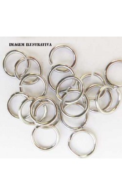 ARGOLA PARA MONTAGEM NIQUELADO 16MM COM 10 PECAS