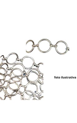 CORRENTE ALUMINIO ARGOLA OITINHO NIQUEL 1MT