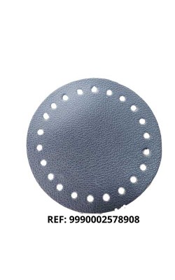 FUNDO PARA BOLSA CROCHE REDONDO P 10CM AZUL MARINHO 22 FUROS