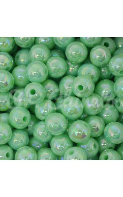 PEROLA DE PLASTICO 8MM VERDE AGUA 20GR