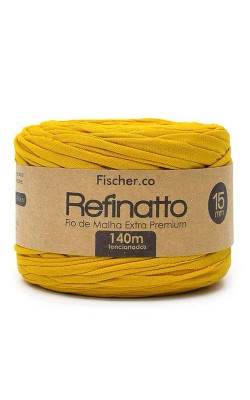 FIO DE MALHA REFINATTO FISCHER 15MM MOSTARDA