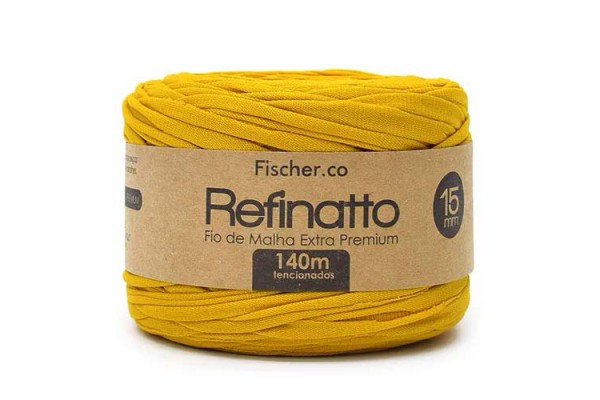 FIO DE MALHA REFINATTO FISCHER 15MM MOSTARDA