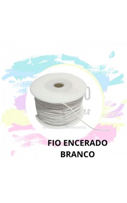 FIO ENCERADO ALGODAO 1MM BRANCO 100MTS