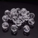 BOLA DE CRISTAL ACRILICO TRANSPARENTE 6MM COM 20 GR