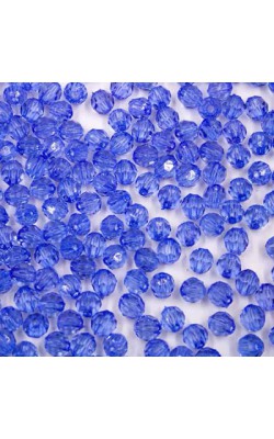 BOLA DE CRISTAL ACRILICO AZUL 6MM COM 20 GR