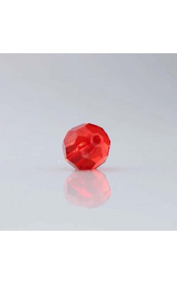 BOLA DE CRISTAL ACRILICO VERMELHO 6MM COM 20 GR
