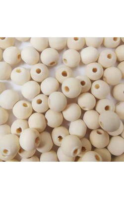 BOLA DE MADEIRA CONTAS NATURAL 6MM COM 15G