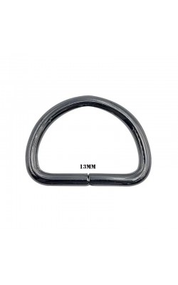 MEIA ARGOLA DE METAL GRAFITE 13MM COM 10 PECAS