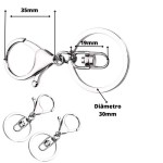 CHAVEIRO MOSQUETAO NIQUEL 30MM COM 10 PC
