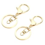 CHAVEIRO MOSQUETAO DOURADO 30MM COM 10 PC