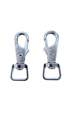 MOSQUETAO NIQUELADO COM 2 PECAS