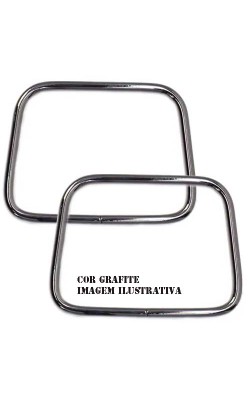 ALCA METALICA PARA BOLSA GRAFITE 13X12CM PAR