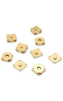 BOTAO MAGNETICO 18MM OURO 5 PECAS