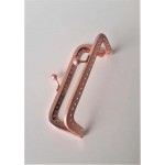 FECHO DE METAL DA VOVO COM FURO PARA COSTURA ROSE