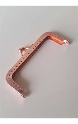 FECHO DE METAL DA VOVO COM FURO PARA COSTURA ROSE