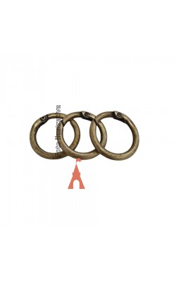 ARGOLA ARTICULADA OURO VELHO 27MM COM 2 PECAS