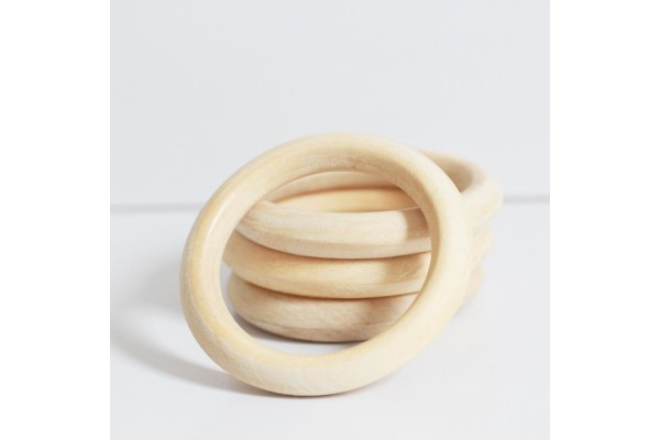 ARGOLA DE MADEIRA 5,8CM COR NATURAL 100 PC