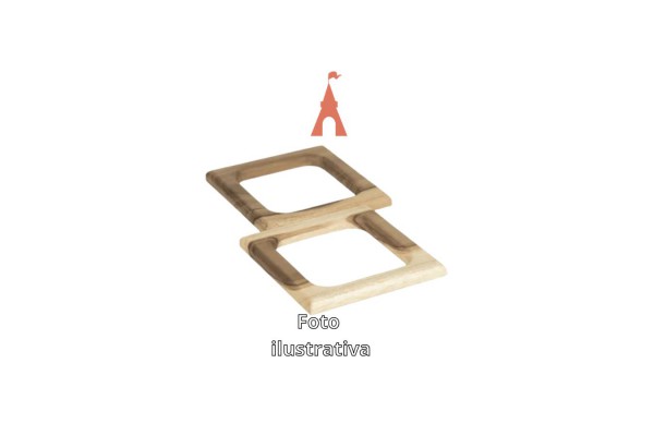 ALCA DE MADEIRA PAR 13X13CM