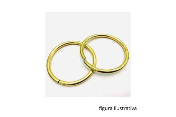 ARGOLA PARA MONTAGEM 32MM OURO 02 PECAS