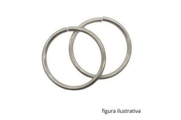 ARGOLA PARA MONTAGEM 90MM NIQUEL 2 PECAS