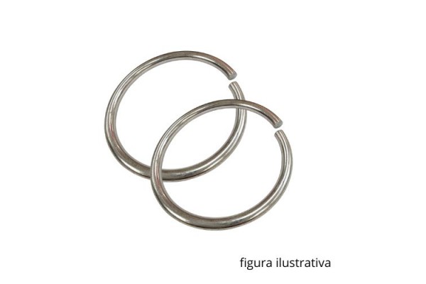 ARGOLA PARA MONTAGEM 57MM NIQUEL 2 PECAS