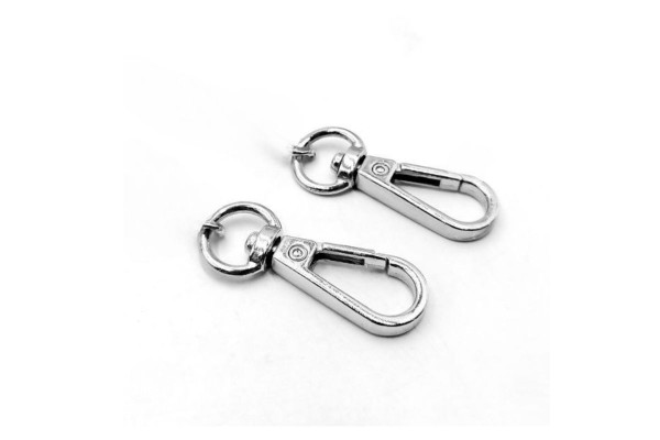 MOSQUETAO MINI NIQUELADO 4X1CM 2 PCS