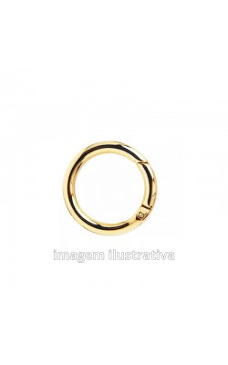 ARGOLA MOSQUETAO ARTICULADO DOURADO 25MM COM 2 PECAS 