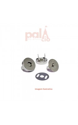 BOTAO MAGNETICO COM GARRA 18MM NIQUEL 