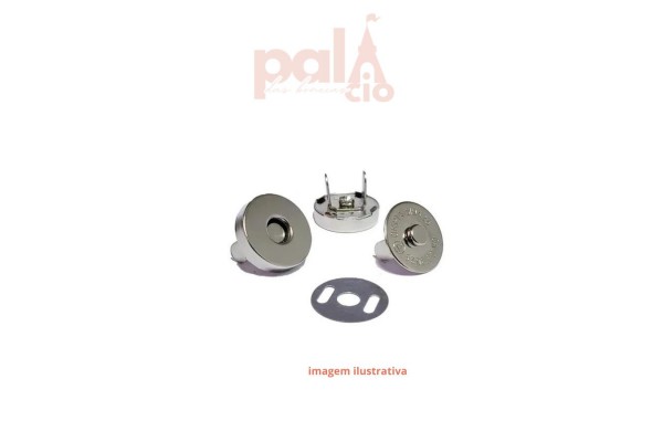 BOTAO MAGNETICO COM GARRA 18MM NIQUEL BOTAO MAGNETICO COM GARRA 18MM NIQUEL