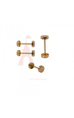 REGULADOR DE METAL 37MM CIRCULO OURO COM 2 PECAS