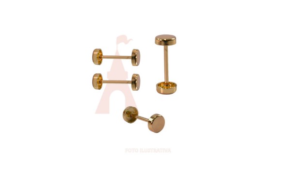 REGULADOR DE METAL 37MM CIRCULO OURO COM 2 PECAS