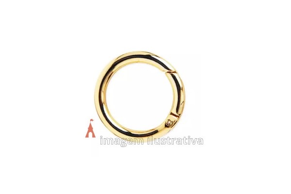 ARGOLA MOSQUETAO DOURADO 35MM 2 PECAS