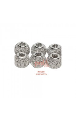 BOLA ARAMADA 16MM PRATA COM 5 PC