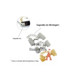 TERMINAL JACARE 10PC DOURADO 