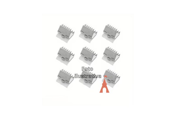 TERMINAL JACARE 10PC PRATA