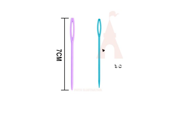 AGULHA DE MAO PLASTICO 7 E 9CM 10PC
