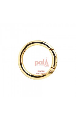 ARGOLA MOSQUETAO DOURADA 40MM 2PC