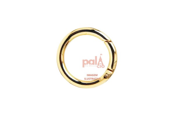 ARGOLA MOSQUETAO DOURADA 40MM 2PC