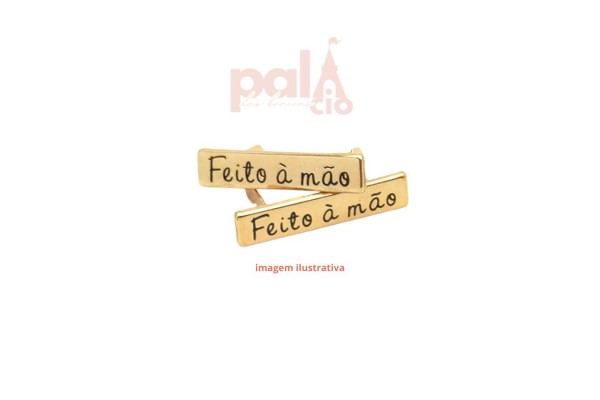 PLACA DE METAL FEITO A MAO COM GARRA DOURADO M