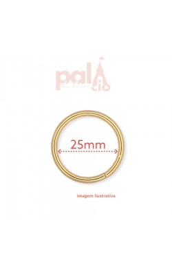ARGOLA 25MM INT DOURADO C/2PC