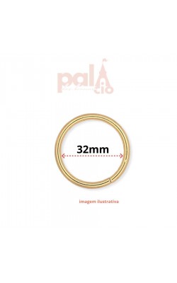 ARGOLA 32MM INT DOURADO C/2PC