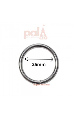 ARGOLA 25MM INT PRATA C/ 2PC