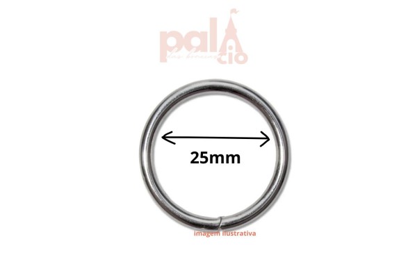 ARGOLA 25MM INT PRATA C/ 2PC