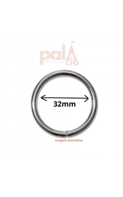 ARGOLA 32MM INT PRATA C/ 2PC