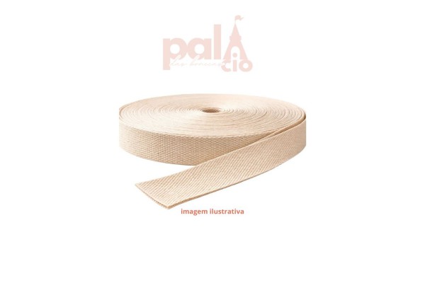 FITA DE ECOBAG ALGODAO 25MM C/ 50MT
