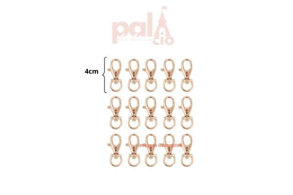FECHO MOSQUETAO DOURADO 4CM 2PC