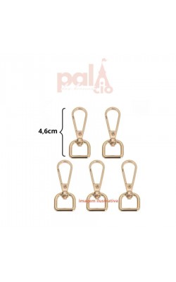 FECHO MOSQUETAO DOURADO 4,6CMCM 2PC