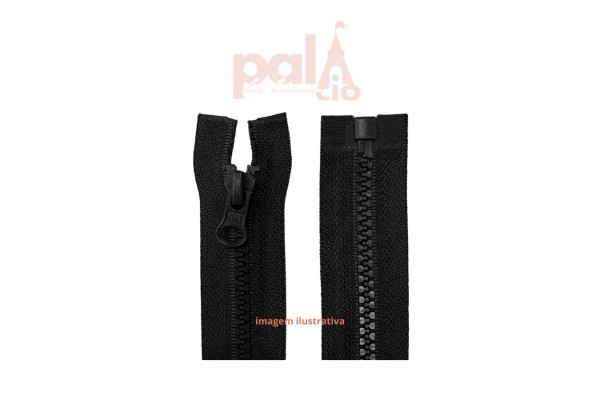 ZIPER PLASTICO DESTACAVEL 55CM PRETO