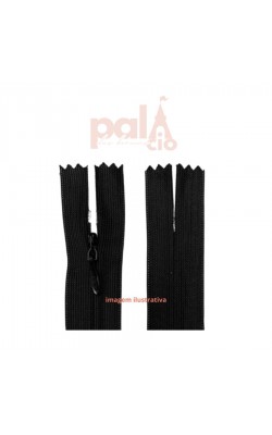 ZIPER INVISIVEL 30CM PRETO