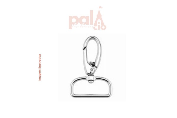 MOSQUETAO C/ MOLA 2 PC NIQUELADO